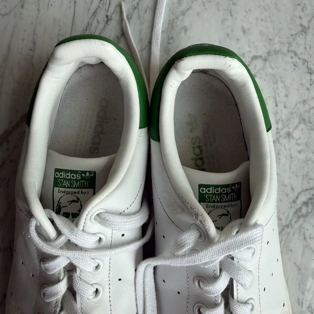 Adidas Men’s Stan Smith Sneakers White M20605 Tennis Leather Low Top Lace Up 10